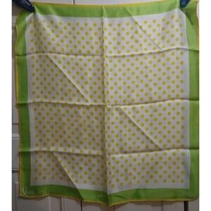 Vintage Vera Yellow Polka Dot 1970s Scarf